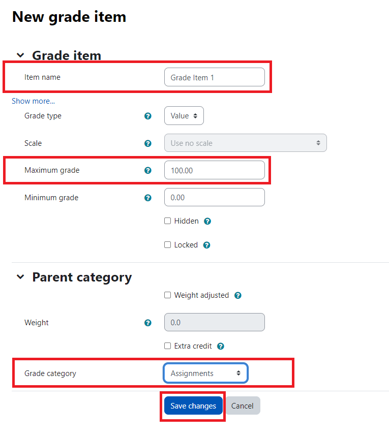 setting-up-and-adding-grades-adding-grade-items